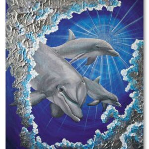 Delfinbild: Neugierige Delfine