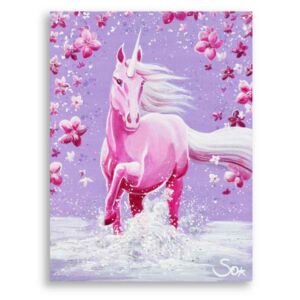 Imagen de unicornio: baño de flores de unicornio