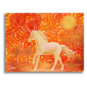 Unicorn image: unicorn in the desert sun