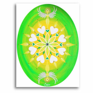 Cuadro de ángel: Mandala de los Ángeles primaverales – impresión artística