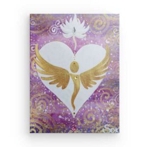 Angel picture: angel lotus heart – art print