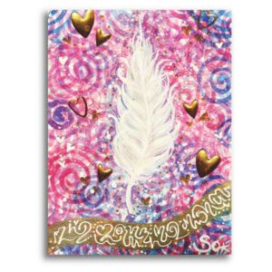 Angel picture: love angel feather of security – art print