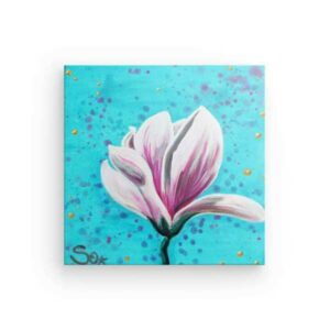 Blumenbild: Blütenzauber der Magnolie – Kunstdruck